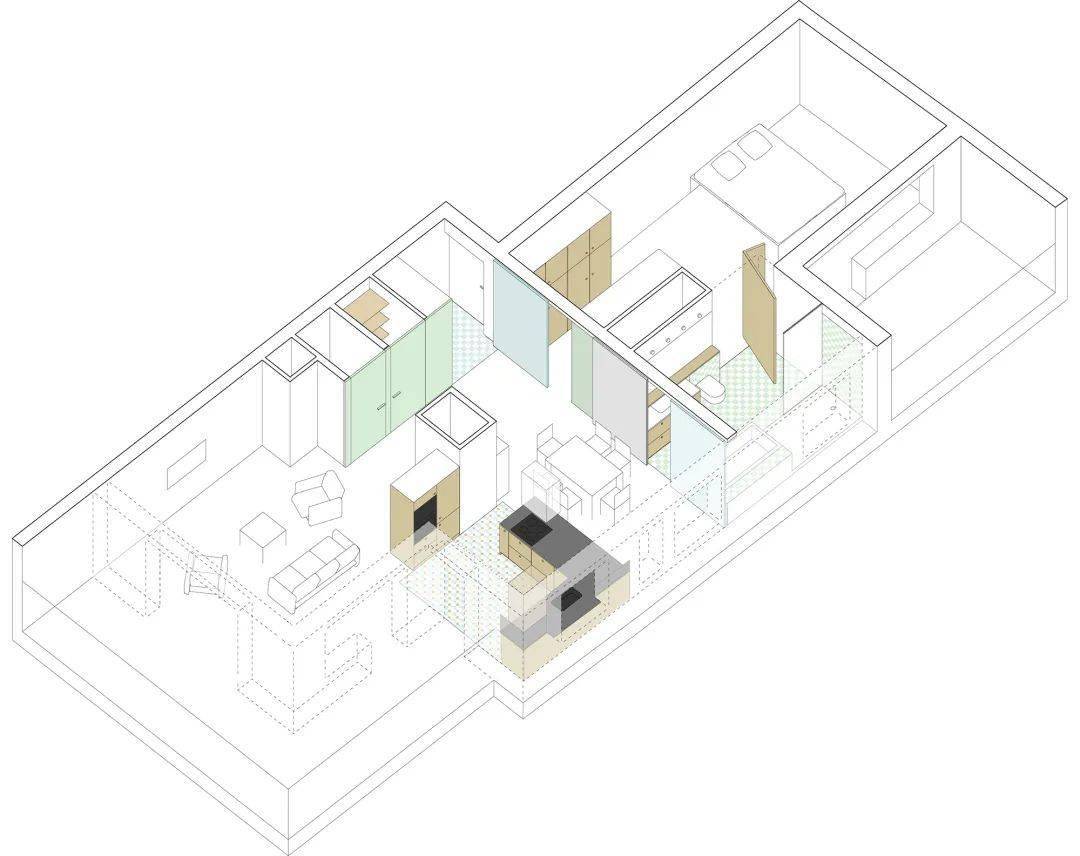 改造后户型3d立体图