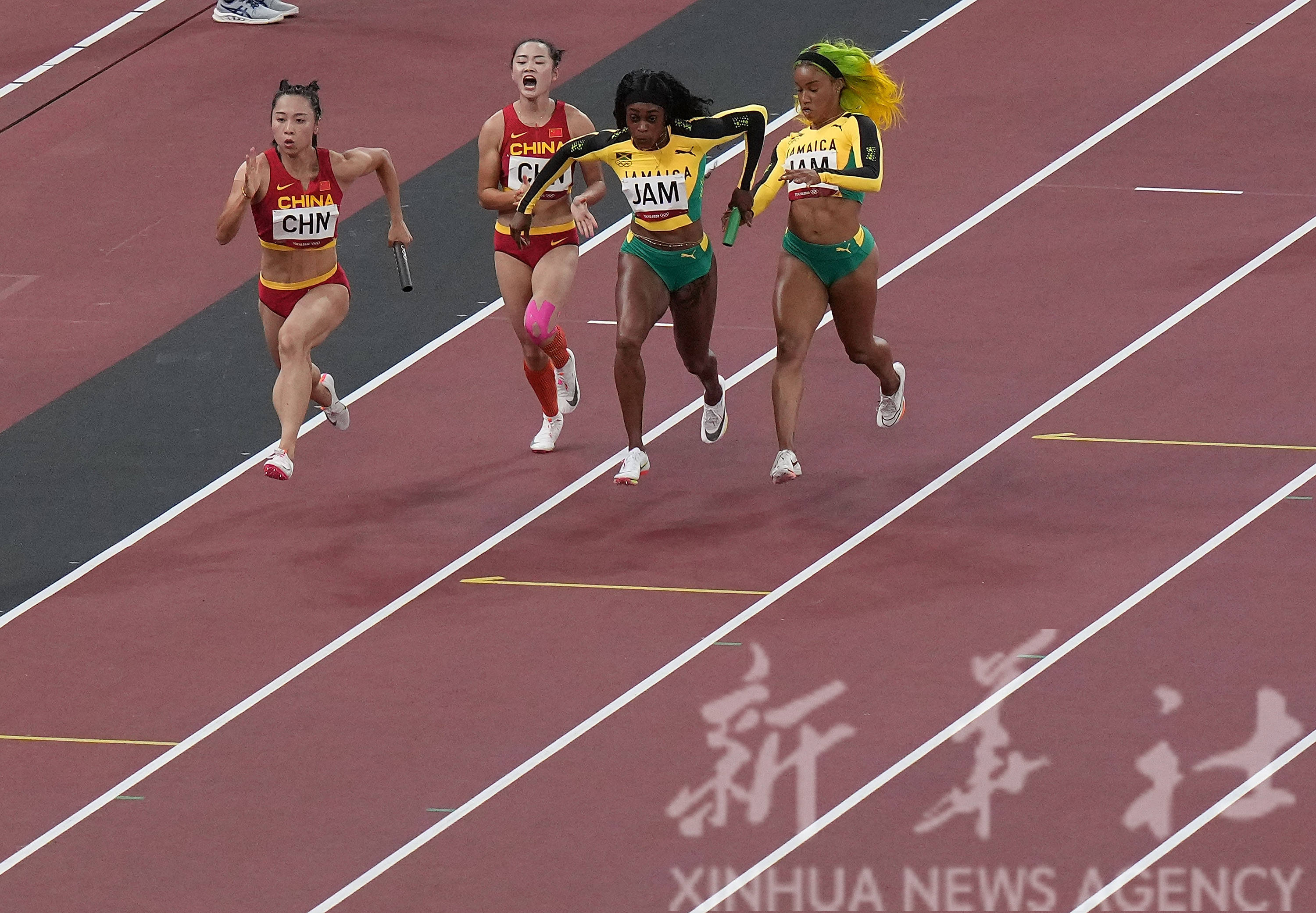 田径——中国队出战女子4x100米接力决赛