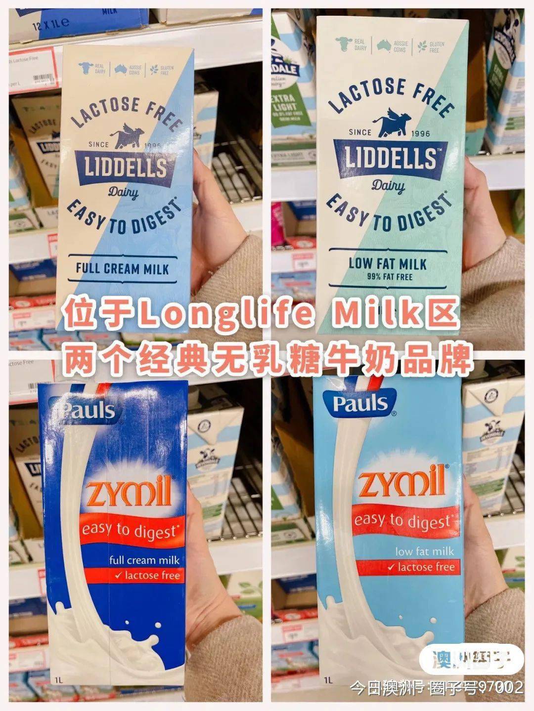 带来几款澳洲超市好喝的牛奶分享  【无乳糖牛奶lactose free milk】