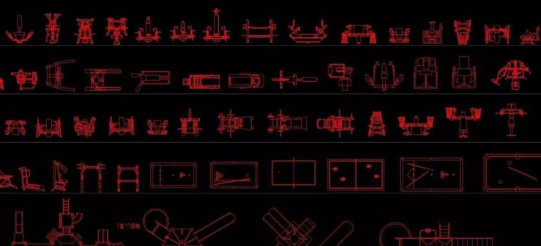 健身器材cad图库部分预览动态平立面cad图库部分预览文件预览 获取