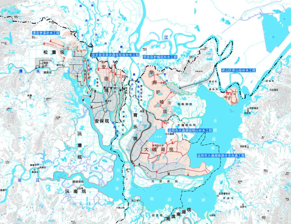 据省洞庭湖水利事务中心介绍,二期工程将延伸华洪运河,引澧济澹等