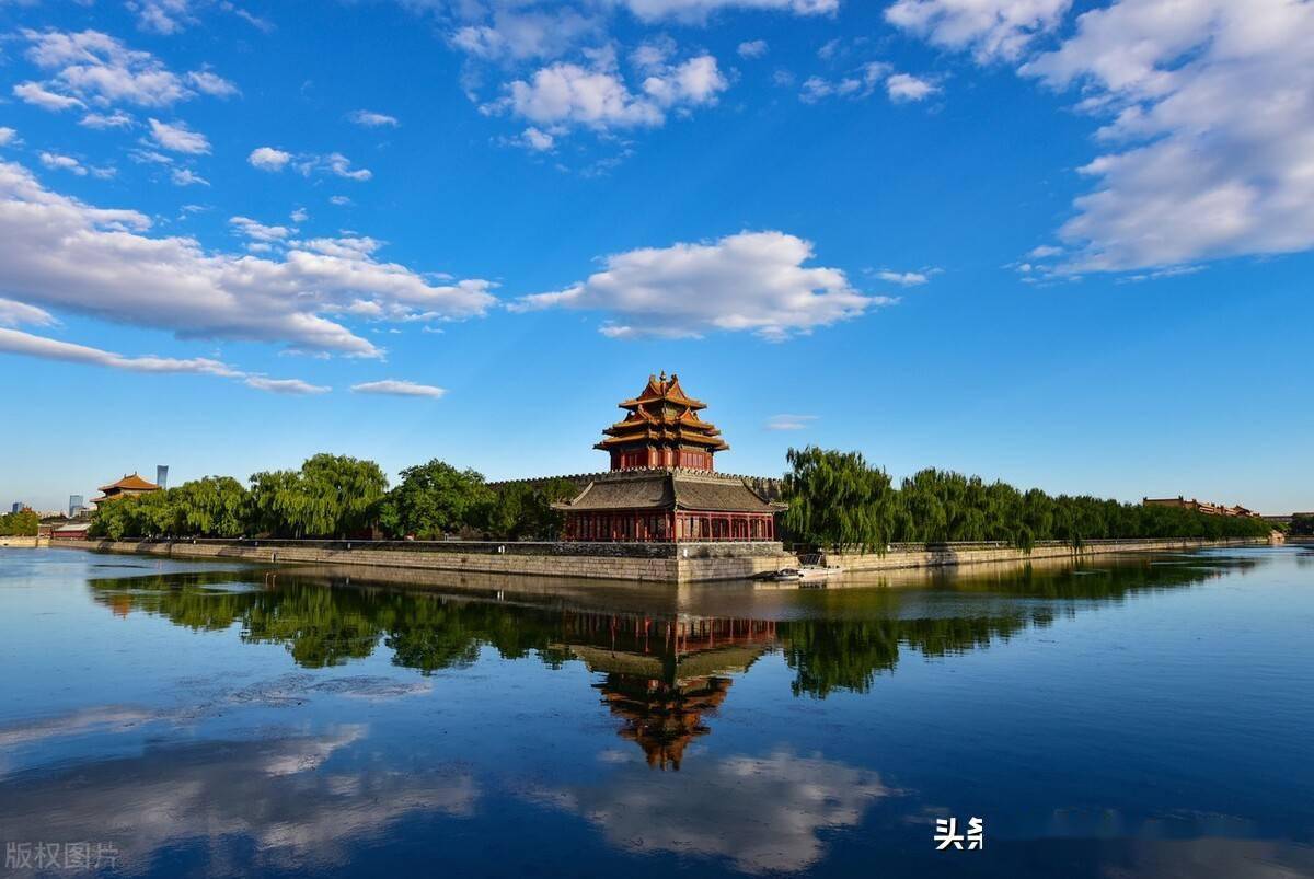 摄影组图:北京碧空如洗,故宫角楼美如画