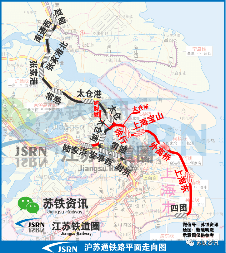 沪苏通铁路二期(太仓-上海东站-四团)初步设计获批!