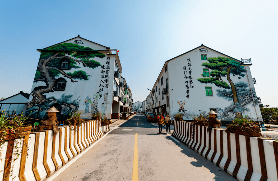 远处层林叠翠,近处白墙瓦黛,走进临平区塘栖镇塘栖村,"小桥流水人家"