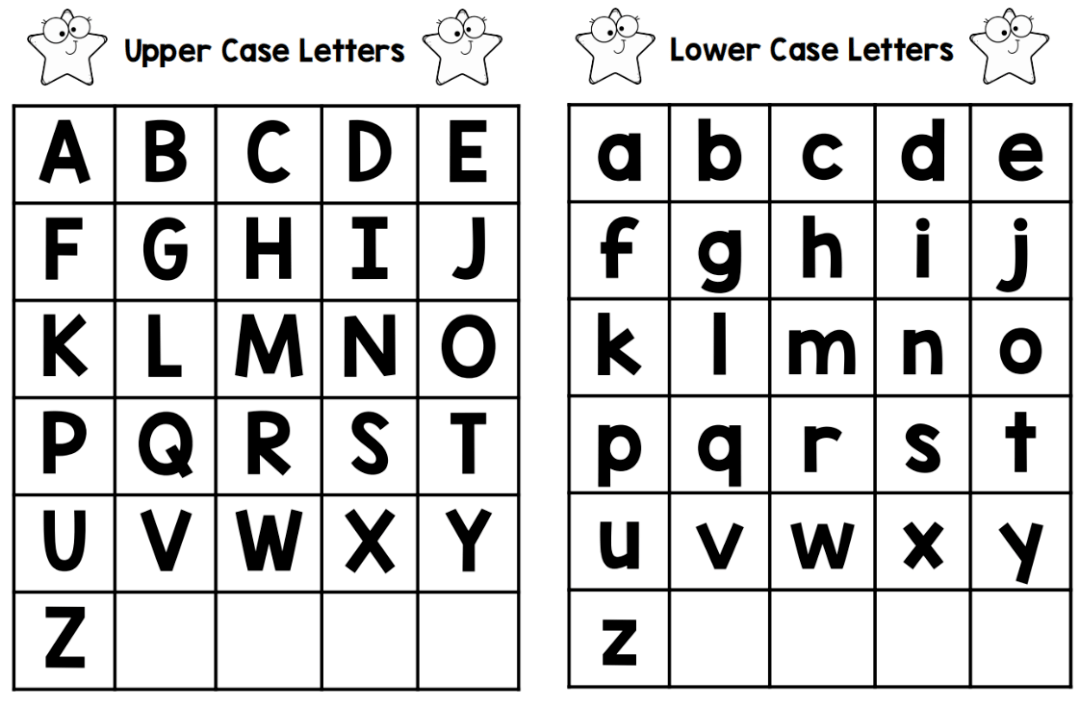 将26个字母沿着实线剪开,让孩子们将属于自己名字的字母放进对应的