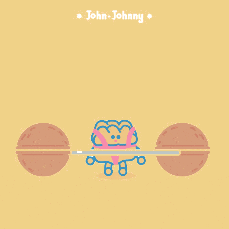 他擅长创作治愈系风格的gif动画,除了可爱之外,还有一丝搞怪和无厘头