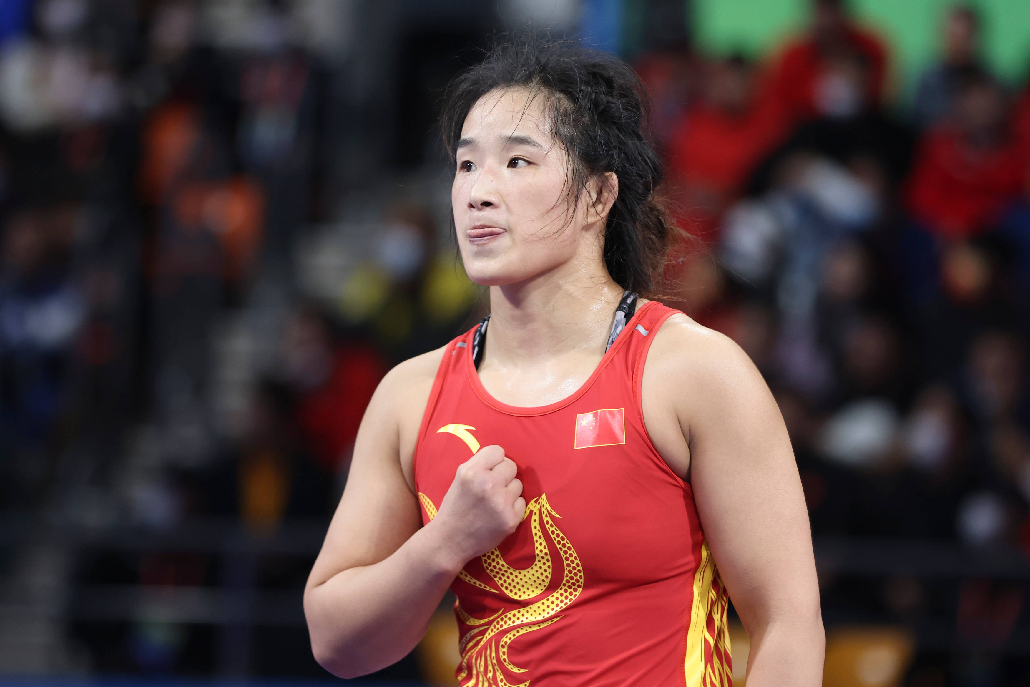 摔跤——女子自由式68公斤级:江苏队选手王娇夺冠