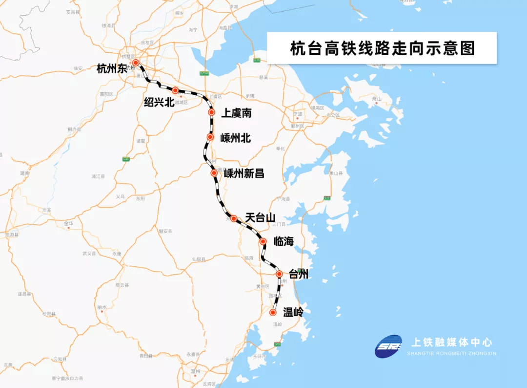 杭台高铁建成后,将连通沪昆,商合杭,宁杭,杭黄,杭深高铁,接入长三角