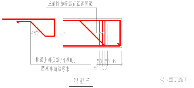 在梁的两个侧面应沿高度配置纵向构造钢筋,其间距≤200mm;梁的两