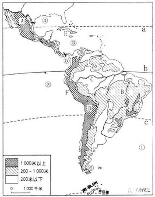 区域地理填图训练南美洲