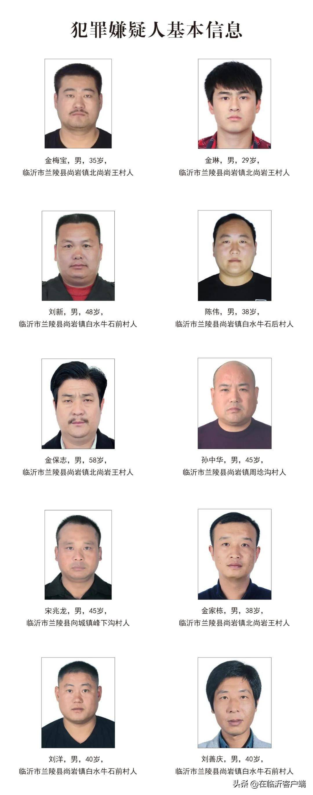 谁认识?临沂兰陵这10人被抓