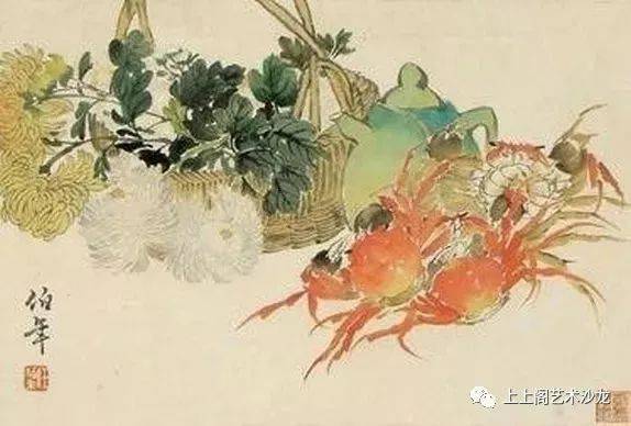 任伯年 庚辰(1880)年作 蟹肥酒菊香