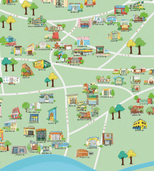 越秀区幼儿园手绘地图发布!