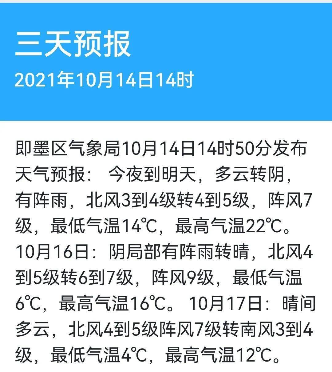 强冷空气逼近即墨,最低温4!直接把冬装翻出来吧,不用管秋天会怎么想