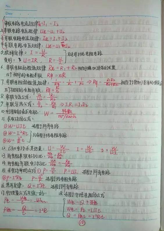 中考物理学霸笔记曝光:堪比教科书,照着学习吧!