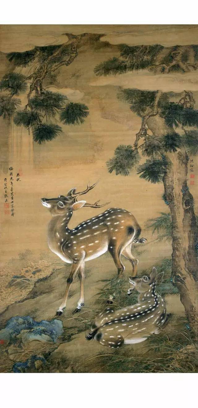 鹿(古代鹿画法集锦)_沈铨