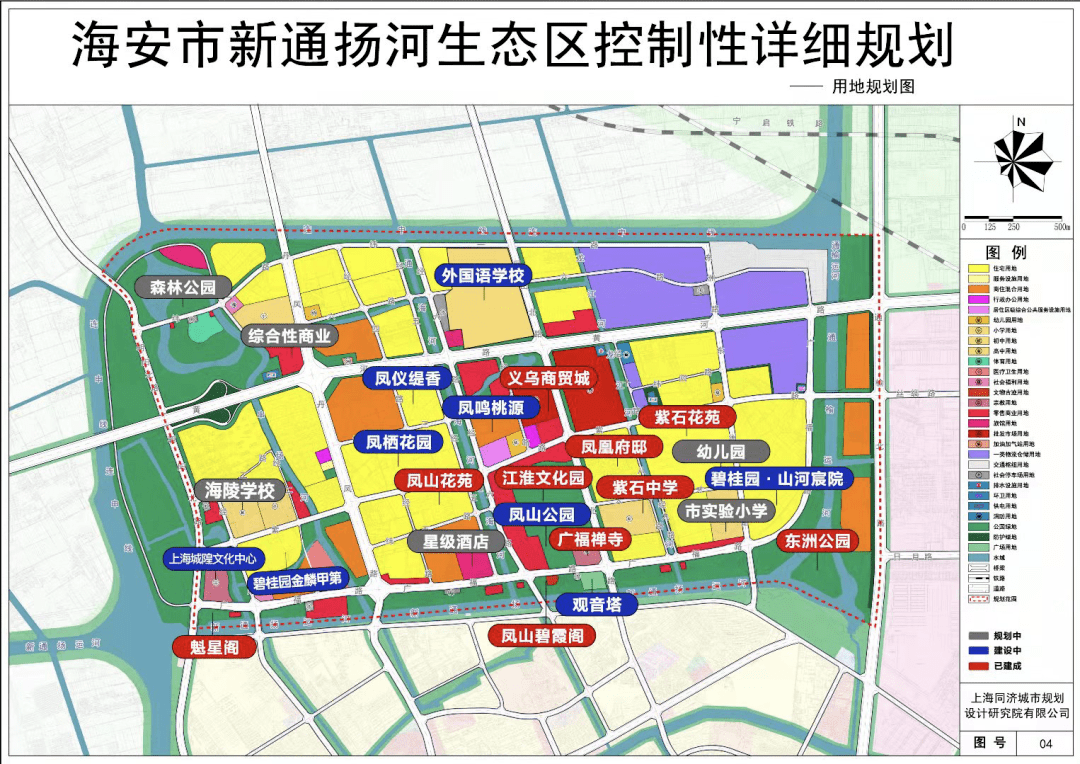 新通扬运河新城规划效果图 #新通扬运河新城详细规划控制图 新通扬