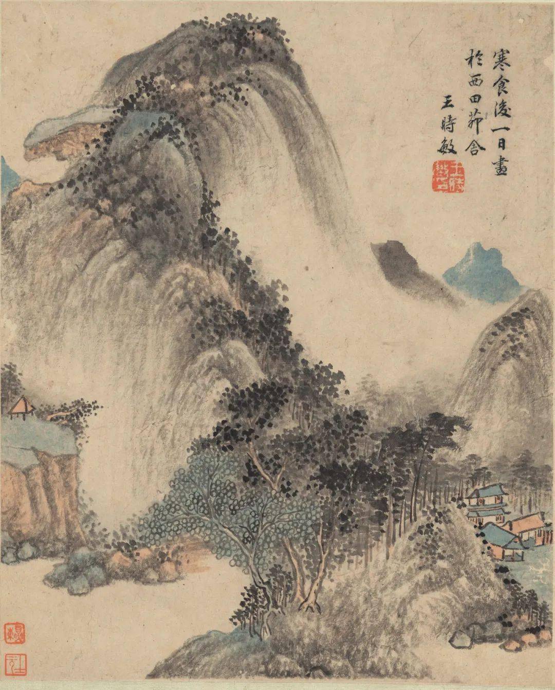 清初"四王"之王时敏高清山水画_风格