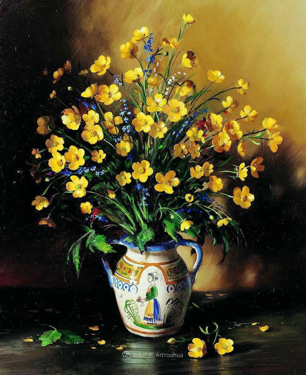 妙笔生花栩栩如生俄罗斯画家谢尔盖图图诺夫静物花卉油画作品欣赏