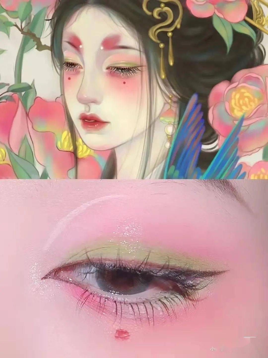 古风插画仿妆~集美们可以尝试一下的真仙气飘飘_楼兰