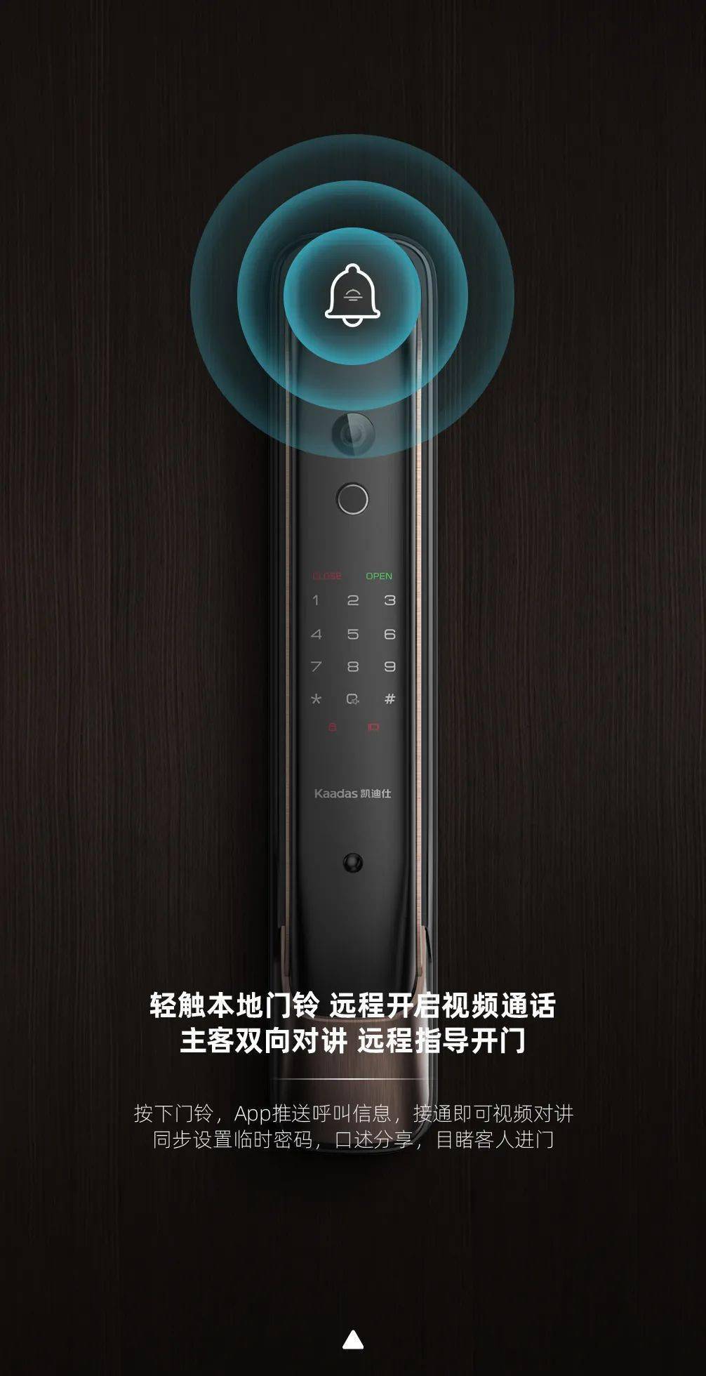 凯迪仕k20pro猫眼视屏智能锁新品全球首发远程本地可视革新智能体验