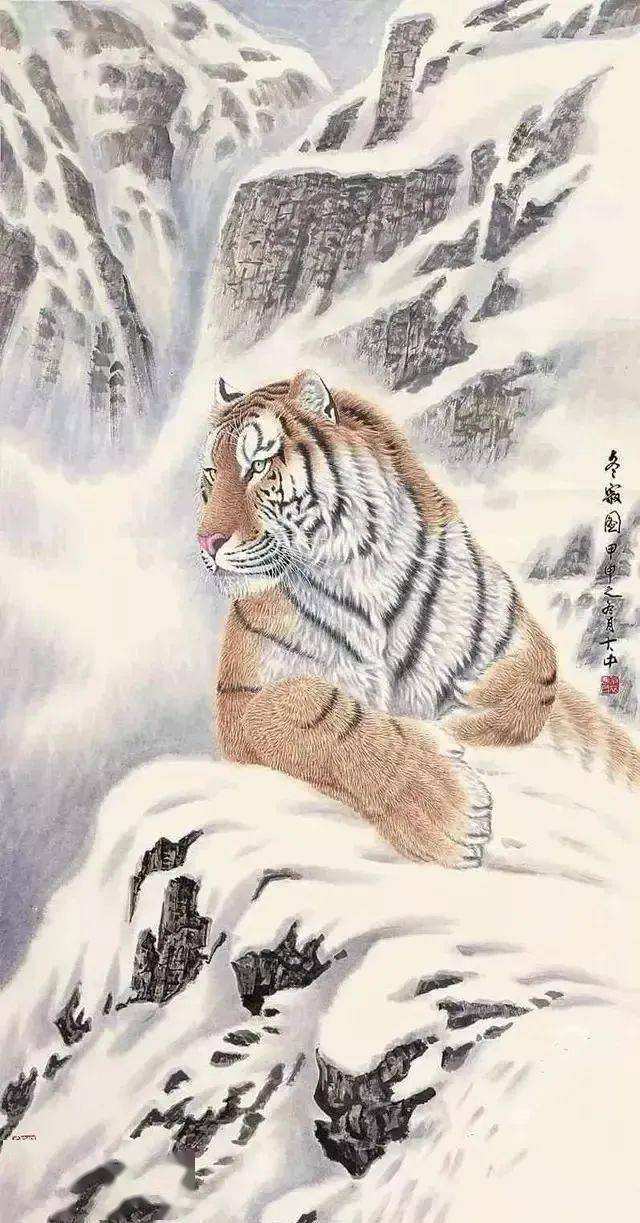 岐山书画冯大中画虎20幅