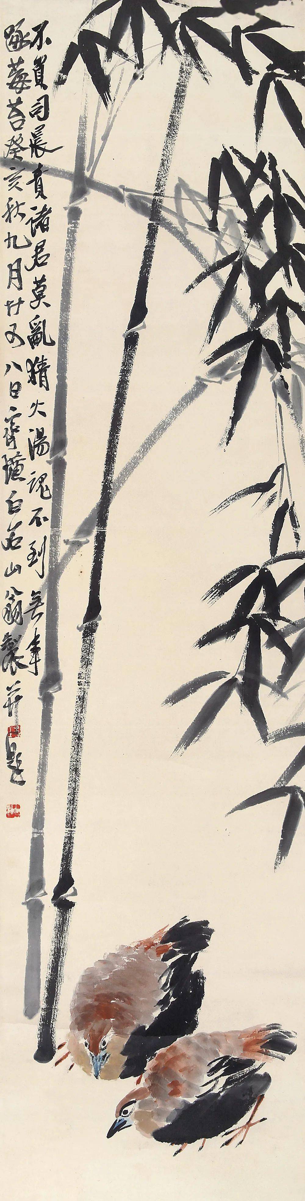 历代名家画鹌鹑,四季平安!_齐白石_安居图_艺术