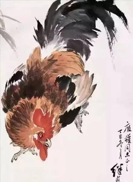 刘继卣画鸡_雄鸡_人物画_写意