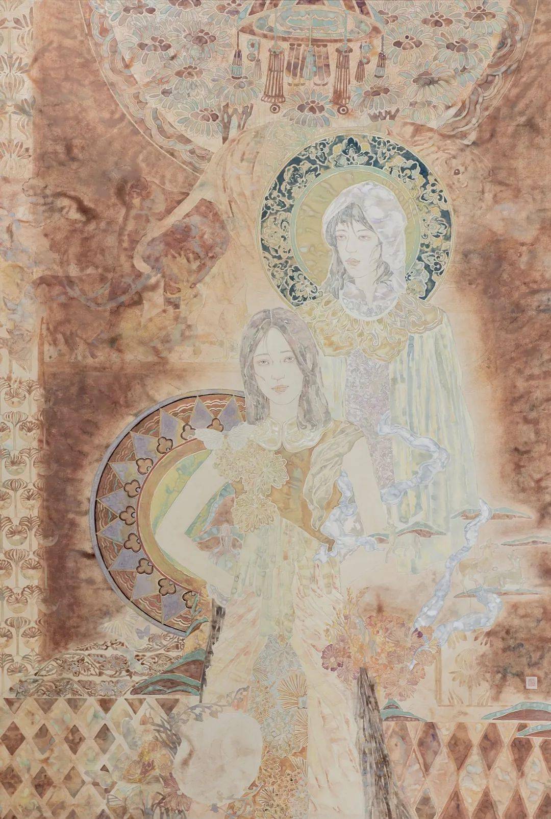 何晶玉《芳华 120cm×135cm 油画 2021年冯秋浩《巴山夜雨