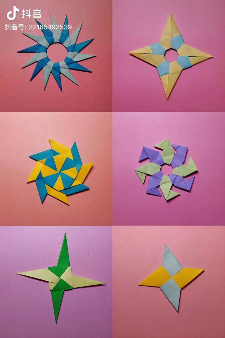 一个好看又酷炫的飞镖制作教程折纸亲子手工创意手工折纸教程创作灵感