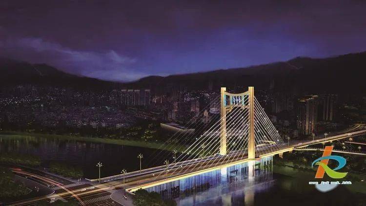 (效果图)据了解,开州大桥建成后,将与在建的凤凰梁大桥和已建成的石龙