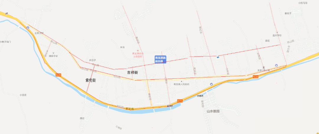 都阳路:龙岛公园(230国道813公里)以西,小秋子沟门(230国道818公里500