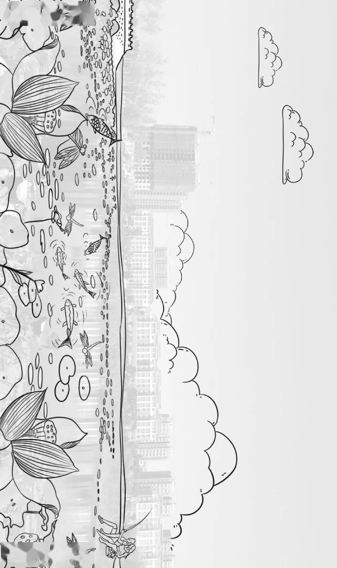 简笔画 手绘 线稿 1080_1820 竖版 竖屏