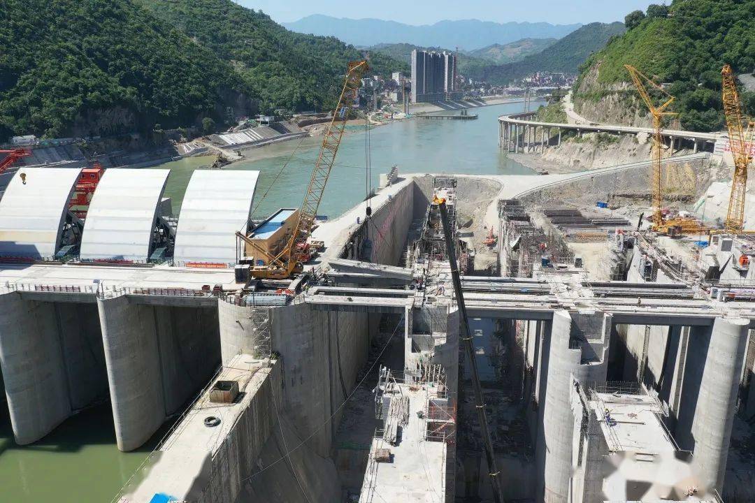 旬阳水电站大坝全线贯通._搜索_汉江_建设