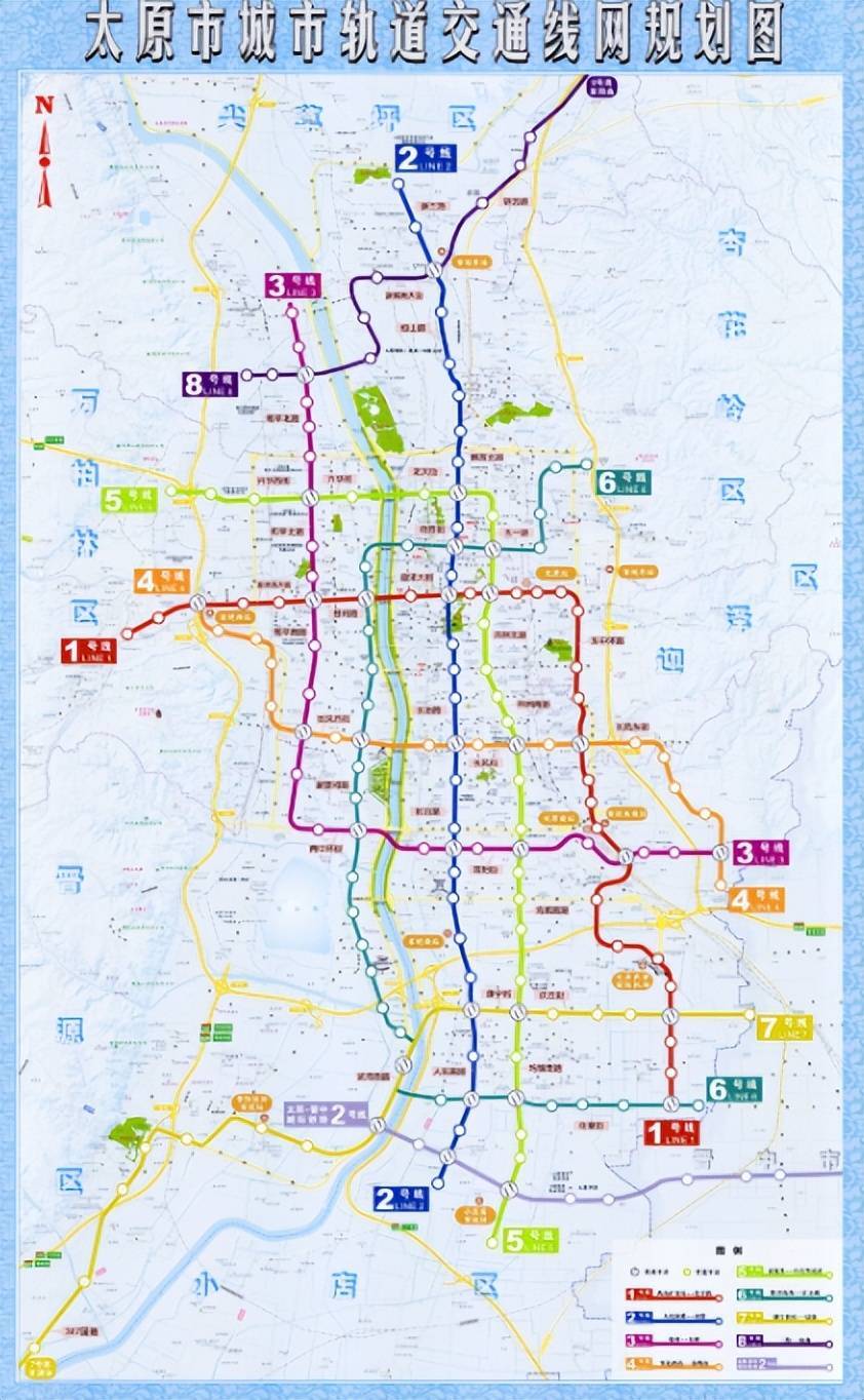 上图为2018年太原地铁发布的站点线路。然而在去年2021年7月底，在山西新闻