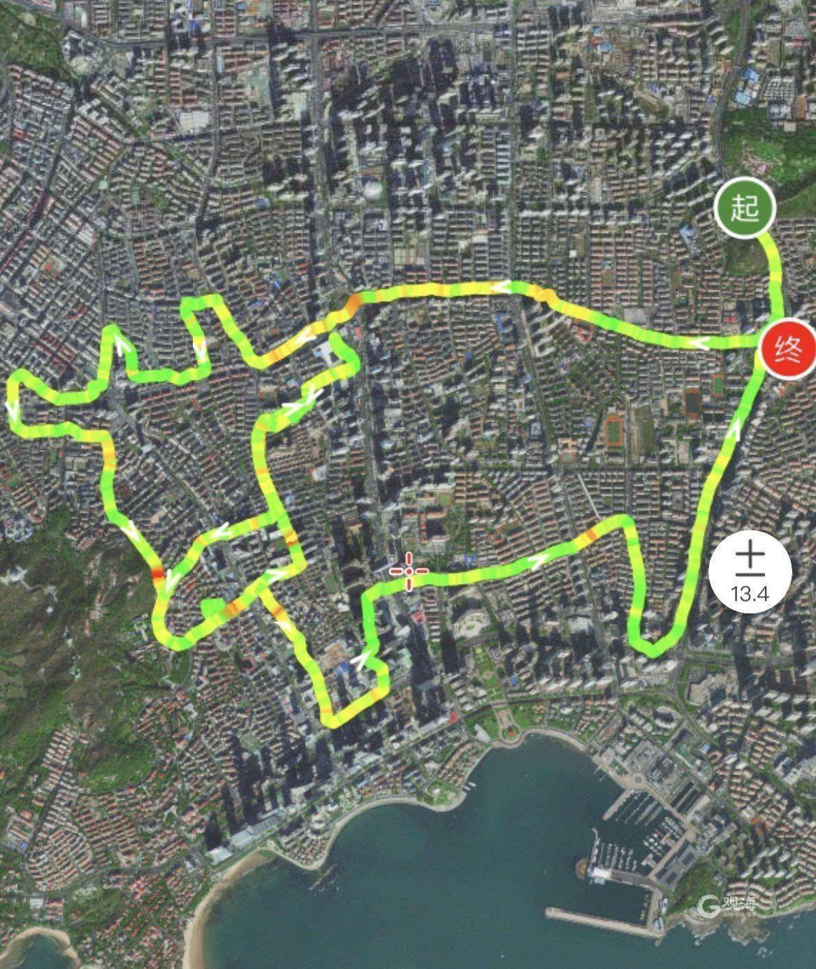 2小时19公里，青岛跑友“兔”飞猛进！岛城跑友罗加亮和同伴完成兔形图