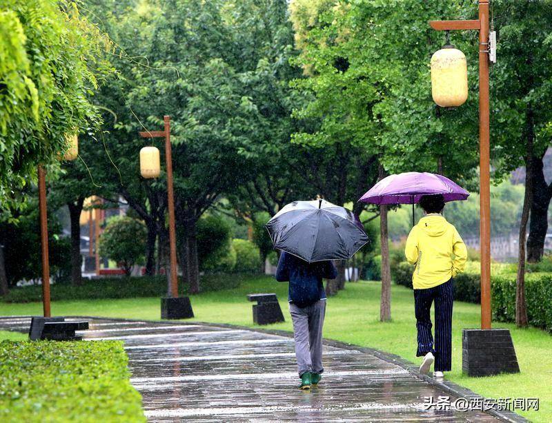 雨中出行的西安人 降雨 市民 尚洪涛