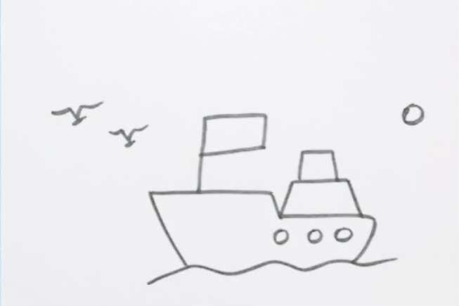 一看就会的小船简笔画
