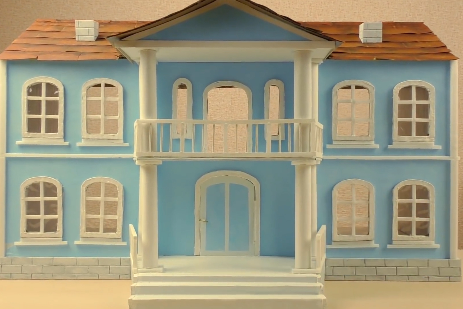 diy迷你娃娃屋欧式风格的瓦楞纸城堡