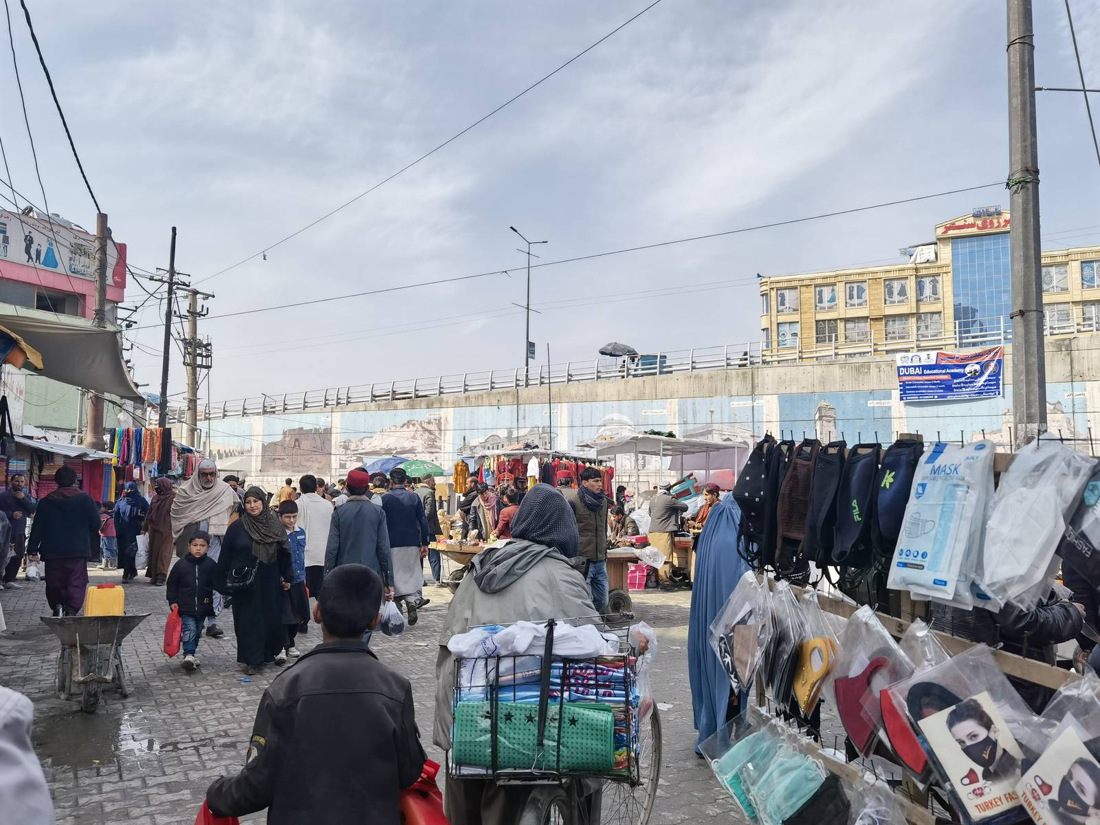 阿富汗余明辉阿富汗喀布尔街头的集市