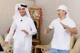 刘畊宏教卡塔尔小王子跳《本草纲目》