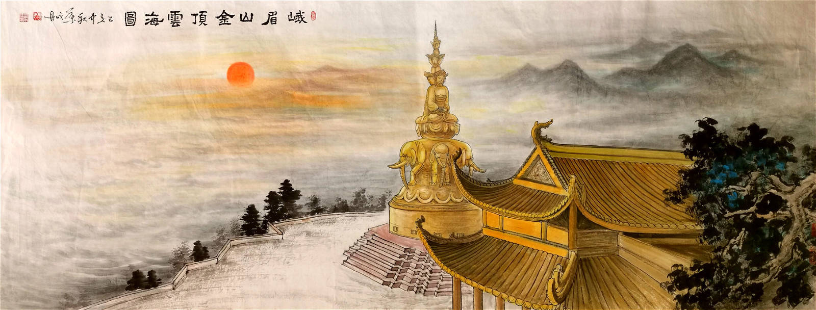 叶成舟对绘画,诗文,音乐都颇具天资,其中尤擅山水与花鸟