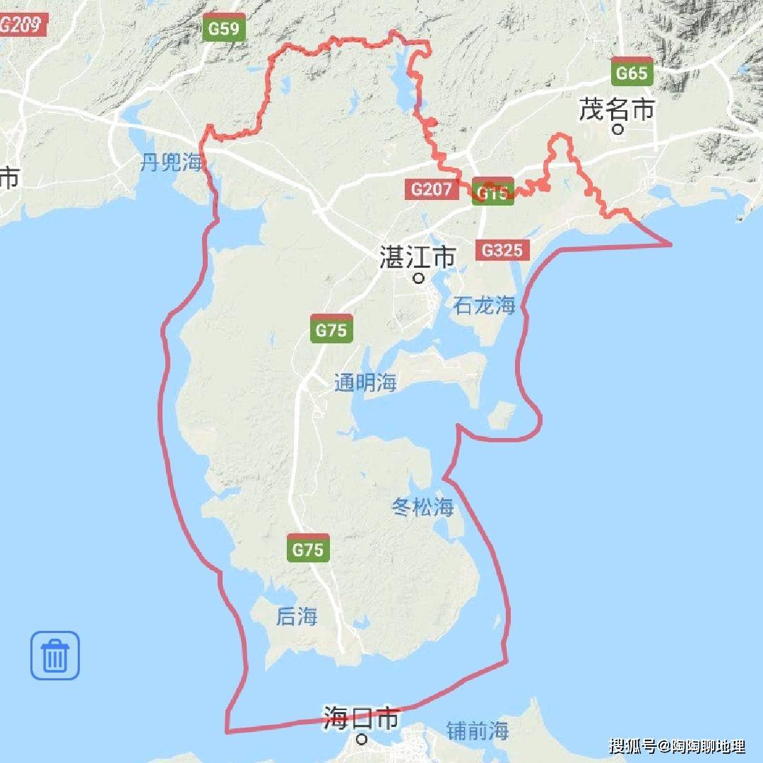 湛江市地理位置图图片