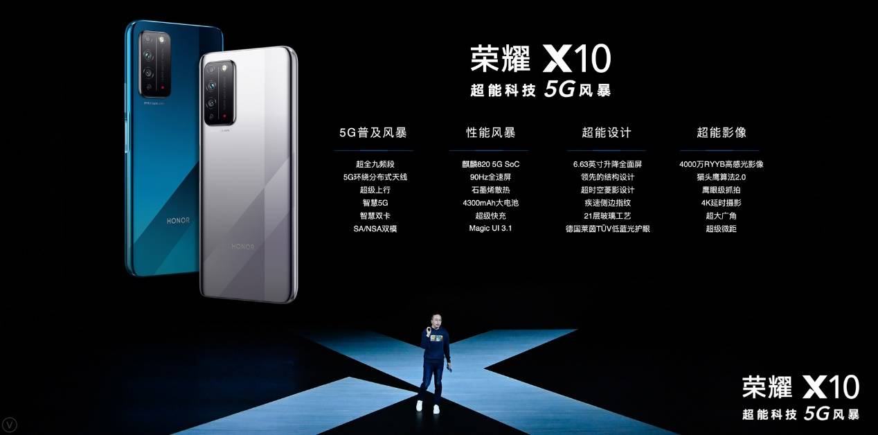 《1899元起尽享旗舰级5G、游戏、影像体验，荣耀X10正式发布》