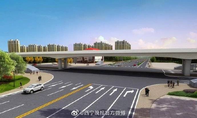 届时,一座长400多米的高架桥,将矗立在昆仑西路与海湖路十字上,城区
