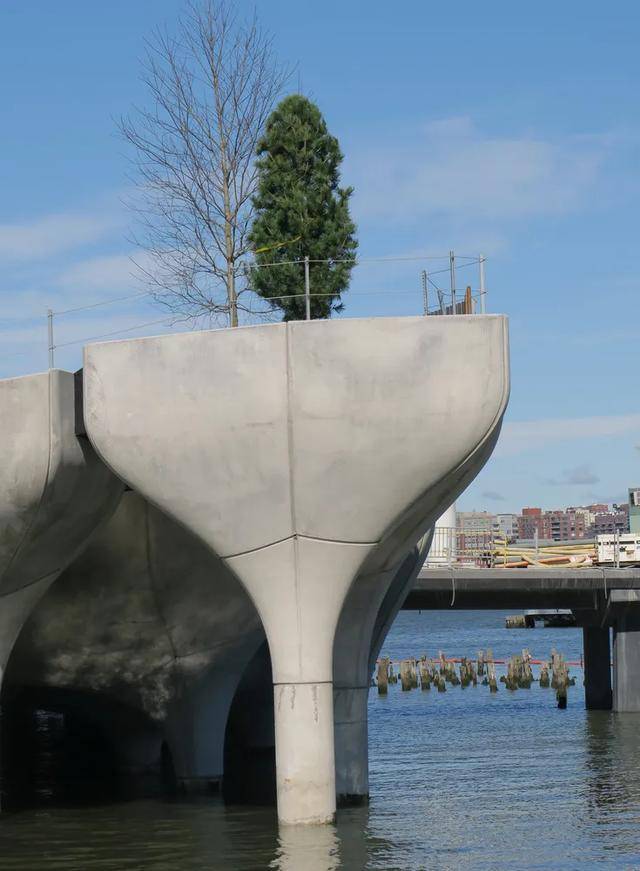 heatherwick 纽约"漂浮公园"初现雏形!_码头