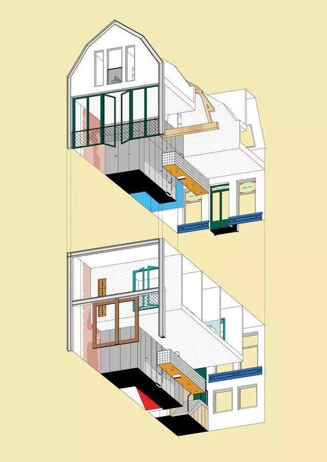 建築系列設計!60幅最佳住宅軸測圖