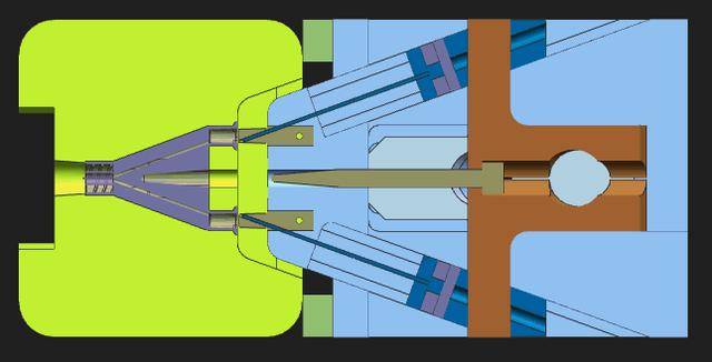 模具高手设计作品:滑块两次抽芯的绝妙组合(喜欢可以留言,评论哦!