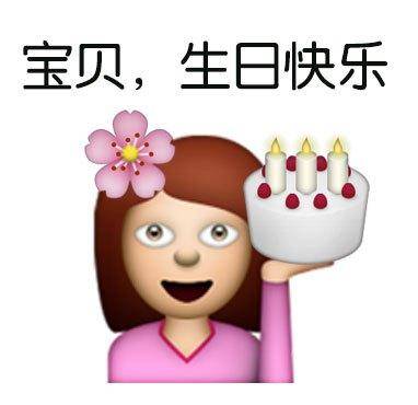 生日快乐emoji表情复制图片