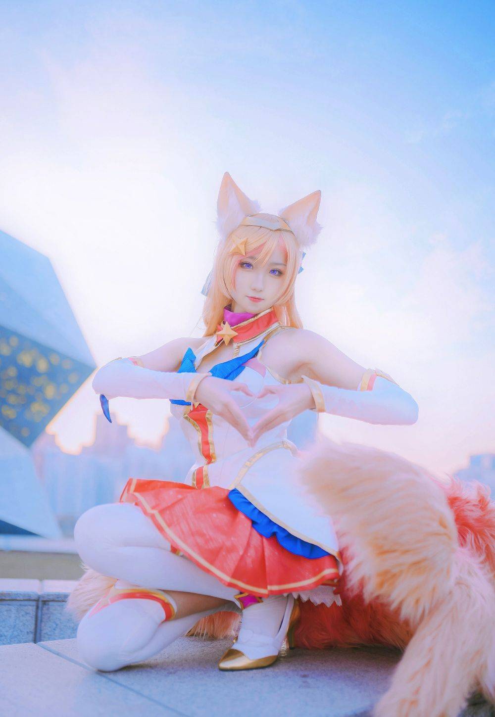 阿狸cos星之守护者甜美来袭水友这个狐狸的e百发百中